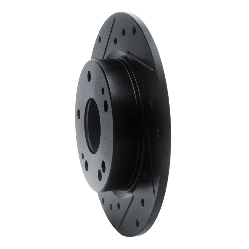 DFC 16 - 25 Honda Insight Rear Left Drilled & Slotted Black Brake Rotor | dfc633 - 59059L - JDMuscleSPK928861