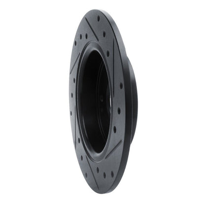DFC 16 - 25 Honda Insight Rear Left Drilled & Slotted Black Brake Rotor | dfc633 - 59059L - JDMuscleSPK928861