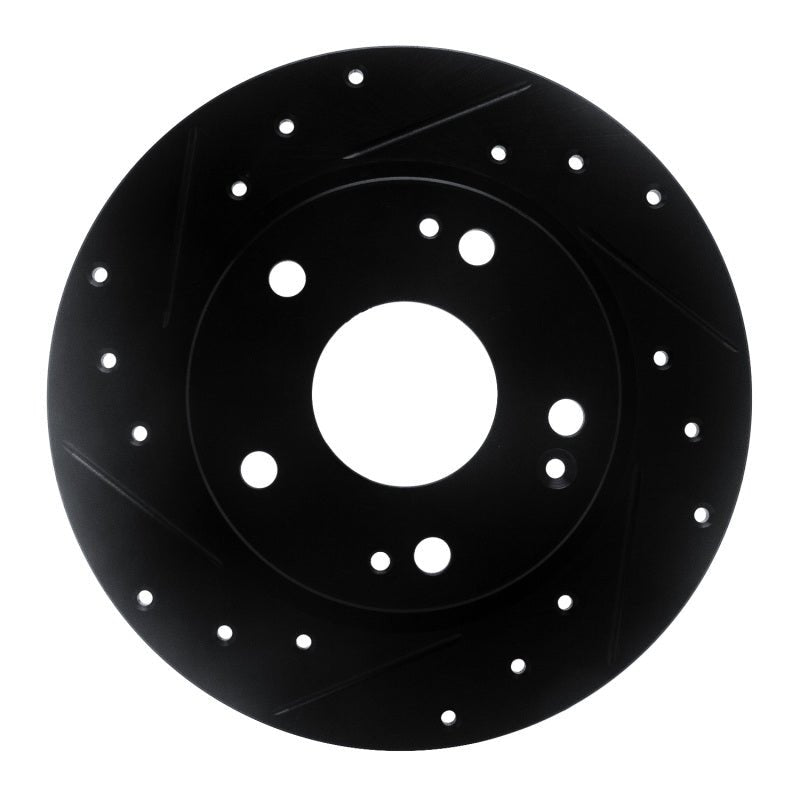 DFC 16 - 25 Honda Insight Rear Left Drilled & Slotted Black Brake Rotor | dfc633 - 59059L - JDMuscleSPK928861