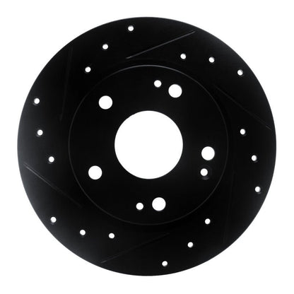 DFC 16 - 25 Honda Insight Rear Left Drilled & Slotted Black Brake Rotor | dfc633 - 59059L - JDMuscleSPK928861