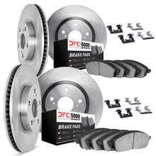 DFC [18-21 WRX STI] Front and Rear Brake Rotors with 5000 Advanced Brake Pads and Hardware - Black Finish - JDMuscleBrake Kitsdfc6514-13136