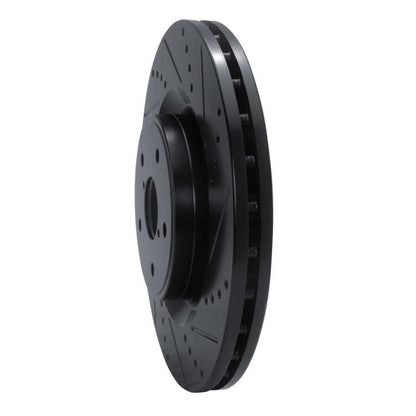 DFC 18 - 25 Subaru WRX Front Right Drilled & Slotted Black Brake Rotor | dfc633 - 13041R - JDMuscleSPK927271
