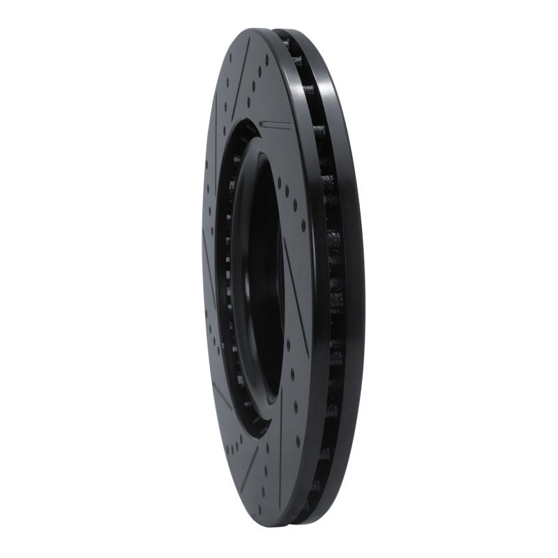 DFC 18 - 25 Subaru WRX Front Right Drilled & Slotted Black Brake Rotor | dfc633 - 13041R - JDMuscleSPK927271