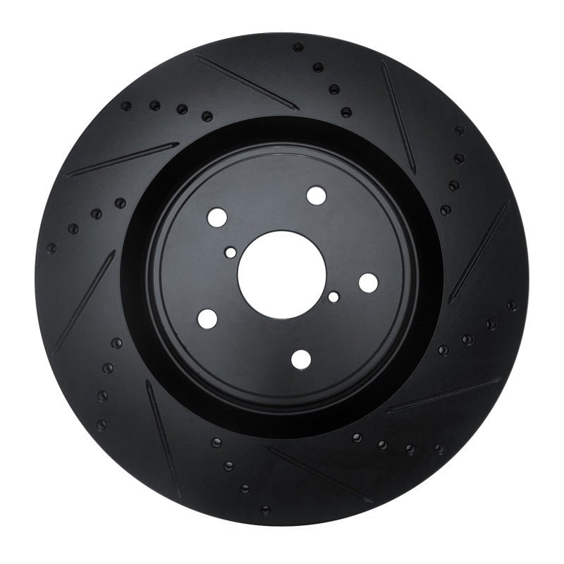 DFC 18 - 25 Subaru WRX Front Right Drilled & Slotted Black Brake Rotor | dfc633 - 13041R - JDMuscleSPK927271