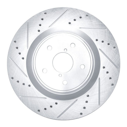 DFC 18 - 25 Subaru WRX STI Front Left Drilled & Slotted Silver Brake Rotor | dfc631 - 13041L - JDMuscleSPK922317