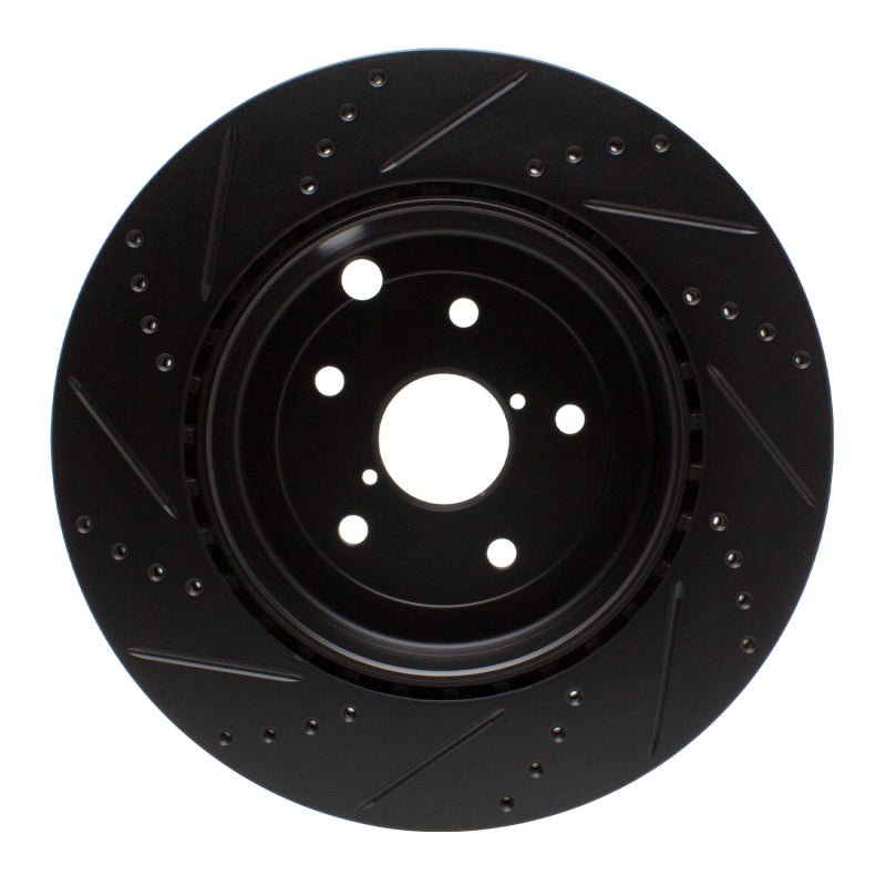DFC 18 - 25 Subaru WRX STI Rear Right Drilled & Slotted Black Brake Rotor | dfc633 - 13042R - JDMuscleSPK927273