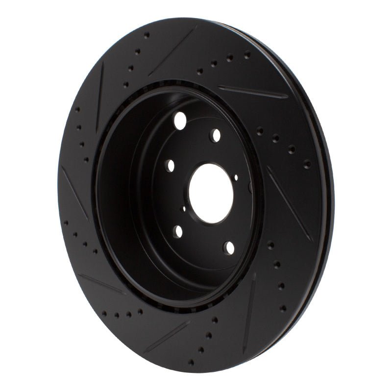 DFC 18 - 25 Subaru WRX STI Rear Right Drilled & Slotted Black Brake Rotor | dfc633 - 13042R - JDMuscleSPK927273