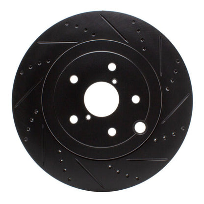 DFC 18 - 25 Subaru WRX STI Rear Right Drilled & Slotted Black Brake Rotor | dfc633 - 13042R - JDMuscleSPK927273