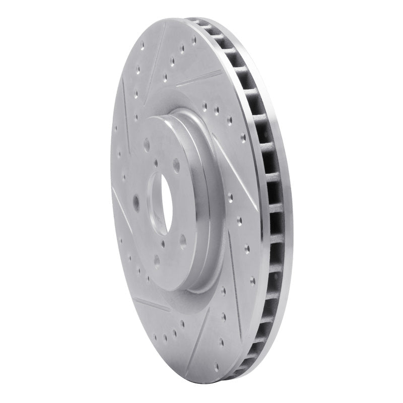 DFC 19 - 23 Subaru Ascent Front Left Drilled & Slotted Silver Brake Rotor - OE Vane Design for Optimal Heat Dissipation | dfc631 - 13043L - JDMuscleSPK922321