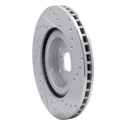 DFC 19 - 23 Subaru Ascent Front Left Drilled & Slotted Silver Brake Rotor - OE Vane Design for Optimal Heat Dissipation | dfc631 - 13043L - JDMuscleSPK922321
