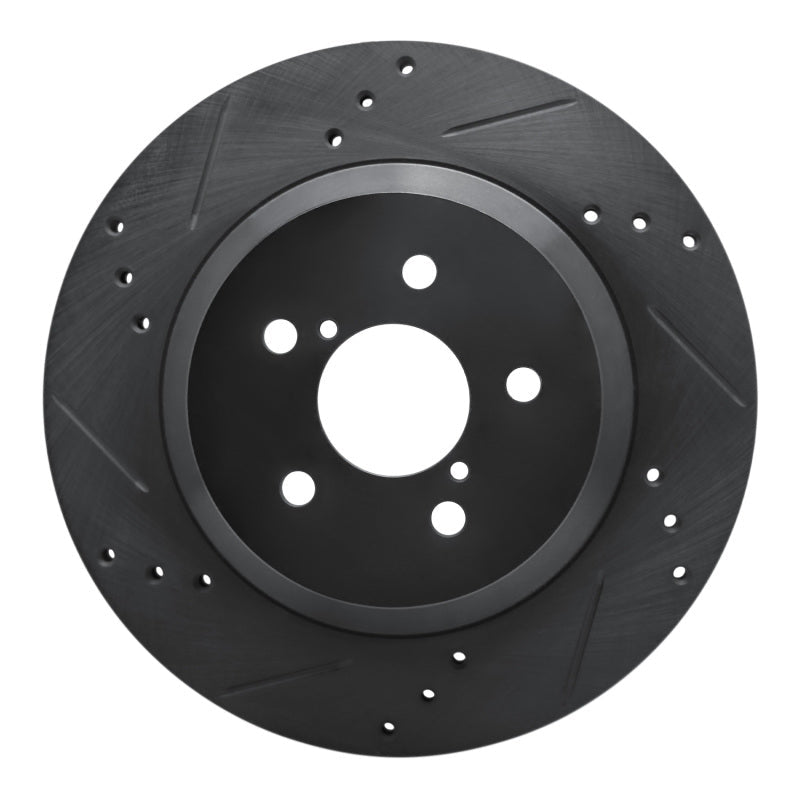 DFC 19 - 23 Subaru Crosstrek Rear Left Drilled & Slotted Black Brake Rotor | dfc633 - 13047L - JDMuscleSPK965045
