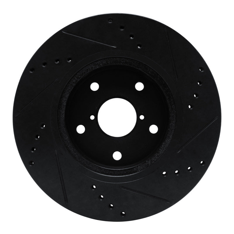 DFC 19 - 24 Subaru Forester Front Left Drilled & Slotted Black Brake Rotor | dfc633 - 13048L - JDMuscleSPK927282
