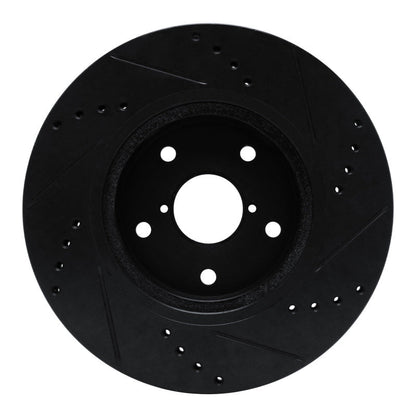 DFC 19 - 24 Subaru Forester Front Left Drilled & Slotted Black Brake Rotor | dfc633 - 13048L - JDMuscleSPK927282