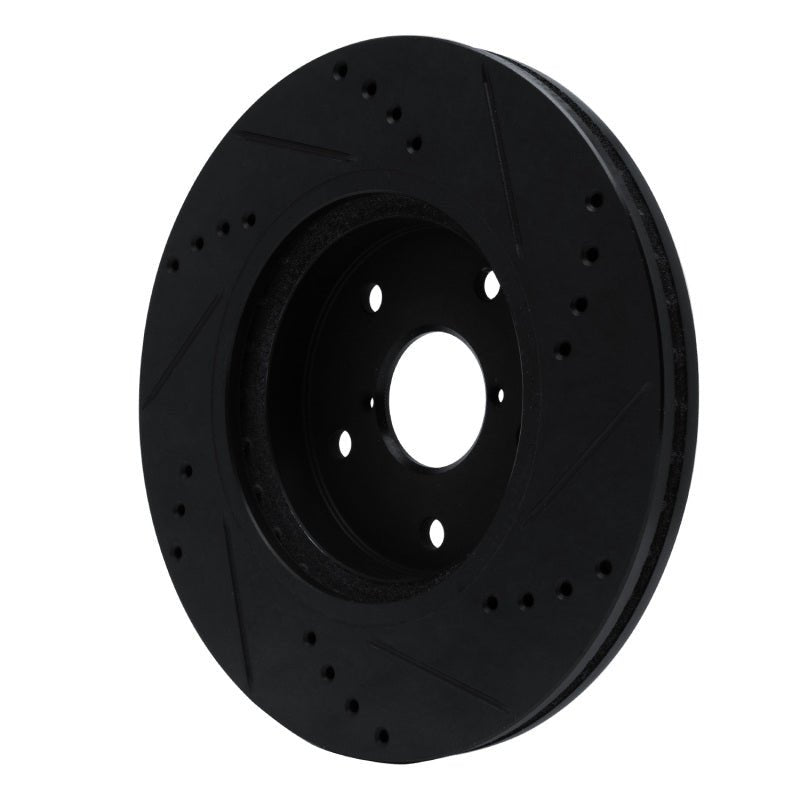 DFC 19 - 24 Subaru Forester Front Left Drilled & Slotted Black Brake Rotor | dfc633 - 13048L - JDMuscleSPK927282