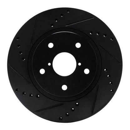 DFC 19 - 24 Subaru Forester Front Left Drilled & Slotted Black Brake Rotor | dfc633 - 13048L - JDMuscleSPK927282