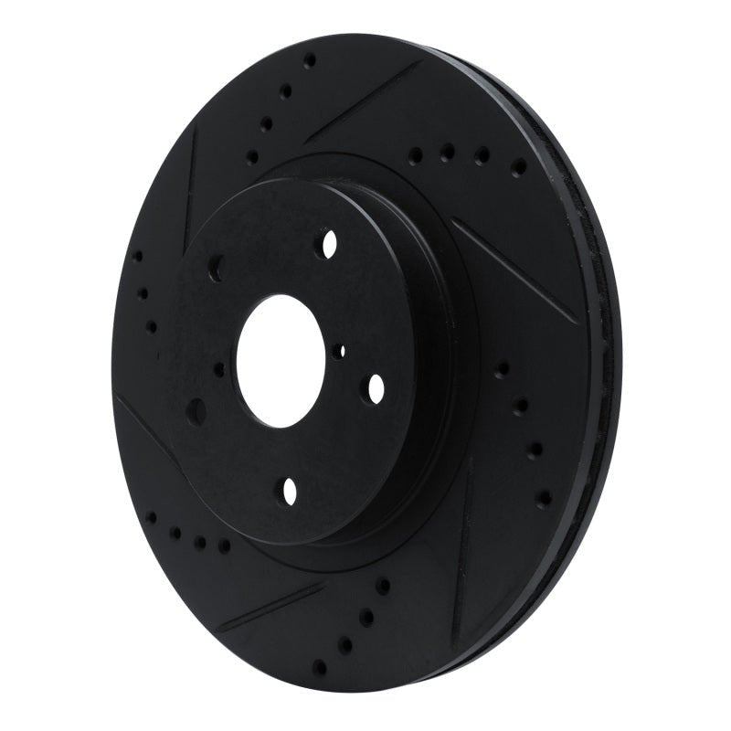 DFC 19 - 24 Subaru Forester Front Left Drilled & Slotted Black Brake Rotor | dfc633 - 13048L - JDMuscleSPK927282