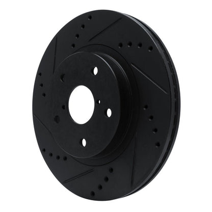 DFC 19 - 24 Subaru Forester Front Left Drilled & Slotted Black Brake Rotor | dfc633 - 13048L - JDMuscleSPK927282