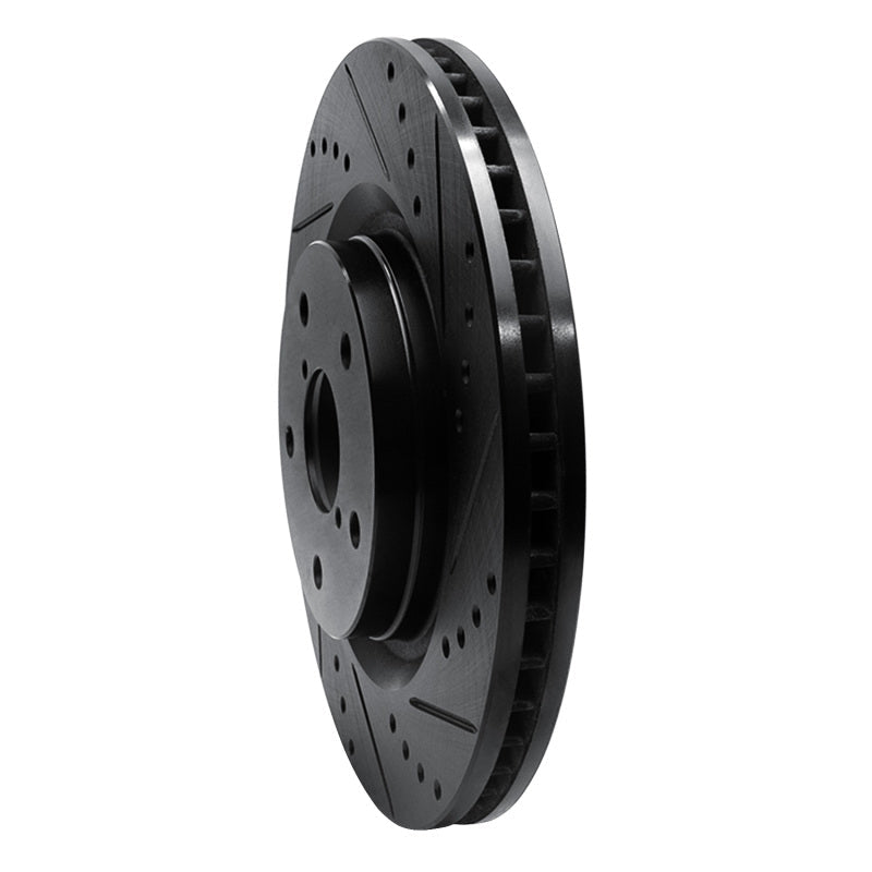 DFC 19 - 24 Subaru Forester Front Right Drilled & Slotted Black Brake Rotor | dfc633 - 13045R - JDMuscleSPK927279