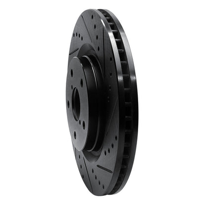 DFC 19 - 24 Subaru Forester Front Right Drilled & Slotted Black Brake Rotor | dfc633 - 13045R - JDMuscleSPK927279