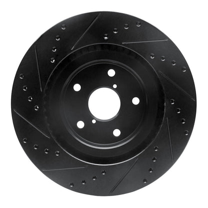 DFC 19 - 24 Subaru Forester Front Right Drilled & Slotted Black Brake Rotor | dfc633 - 13045R - JDMuscleSPK927279
