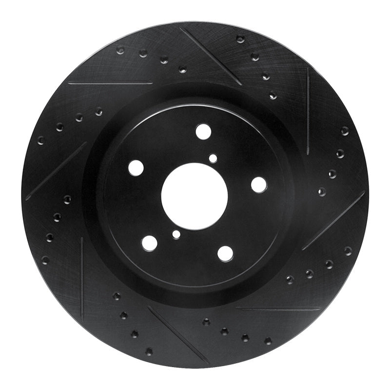 DFC 19 - 24 Subaru Forester Front Right Drilled & Slotted Black Brake Rotor | dfc633 - 13045R - JDMuscleSPK927279