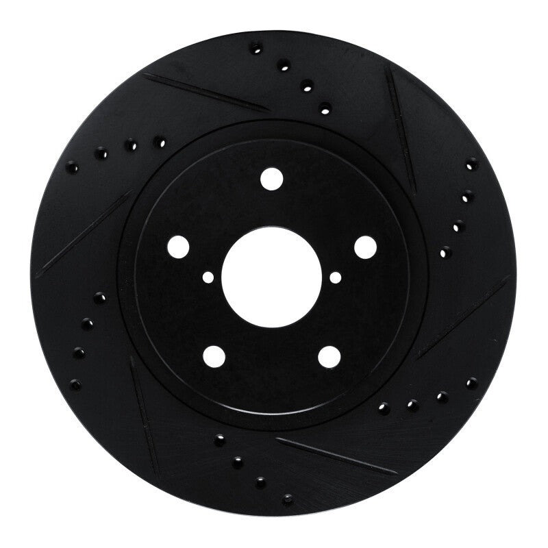 DFC 19 - 24 Subaru Forester Front Right Drilled & Slotted Black Brake Rotor | dfc633 - 13048R - JDMuscleSPK927283
