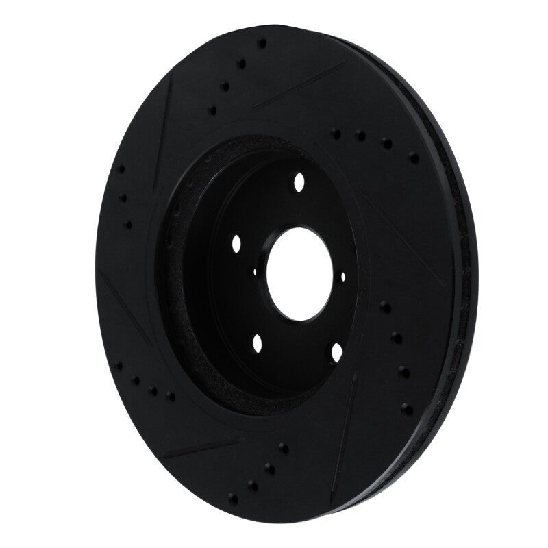 DFC 19 - 24 Subaru Forester Front Right Drilled & Slotted Black Brake Rotor | dfc633 - 13048R - JDMuscleSPK927283