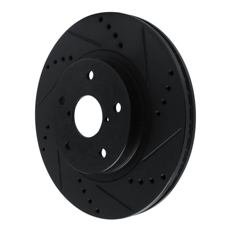 DFC 19 - 24 Subaru Forester Front Right Drilled & Slotted Black Brake Rotor | dfc633 - 13048R - JDMuscleSPK927283