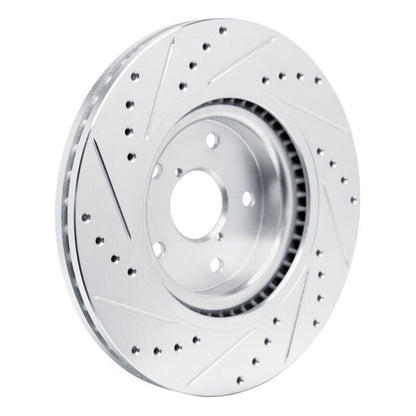 DFC 20 - 25 Subaru Crosstrek Front Right Drilled & Slotted Silver Brake Rotor | dfc631 - 13049R - JDMuscleSPK922334