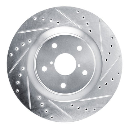 DFC 20 - 25 Subaru Crosstrek Front Right Drilled & Slotted Silver Brake Rotor | dfc631 - 13049R - JDMuscleSPK922334