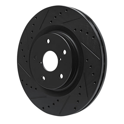 DFC 20 - 25 Subaru Impreza Front Left Drilled & Slotted Black Brake Rotor Part Number DFC633 - 13049L | dfc633 - 13049L - JDMuscleSPK927284
