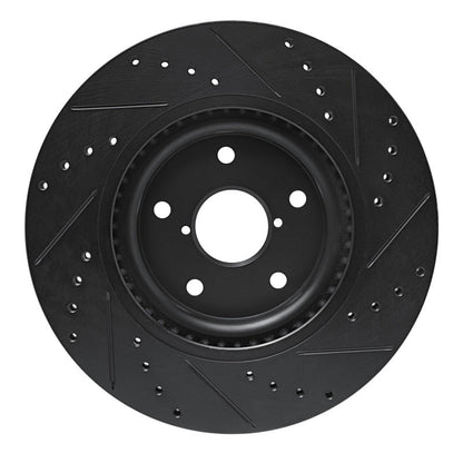 DFC 20 - 25 Subaru Impreza Front Left Drilled & Slotted Black Brake Rotor Part Number DFC633 - 13049L | dfc633 - 13049L - JDMuscleSPK927284