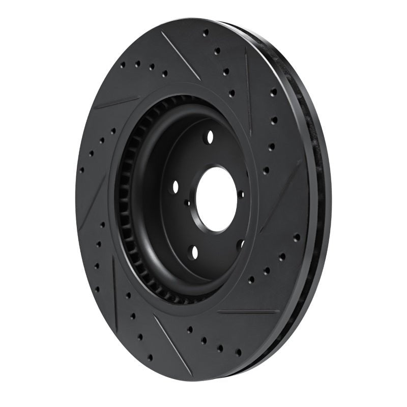 DFC 20 - 25 Subaru Impreza Front Left Drilled & Slotted Black Brake Rotor Part Number DFC633 - 13049L | dfc633 - 13049L - JDMuscleSPK927284