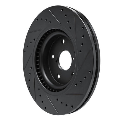 DFC 20 - 25 Subaru Impreza Front Left Drilled & Slotted Black Brake Rotor Part Number DFC633 - 13049L | dfc633 - 13049L - JDMuscleSPK927284