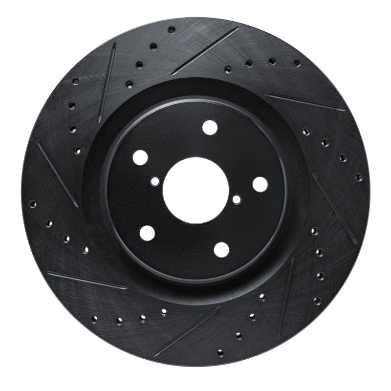 DFC 20 - 25 Subaru Impreza Front Left Drilled & Slotted Black Brake Rotor Part Number DFC633 - 13049L | dfc633 - 13049L - JDMuscleSPK927284