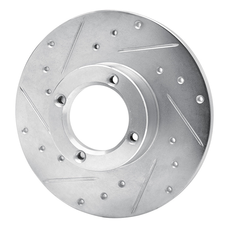 DFC 80 - 83 Subaru Brat Front Left Drilled & Slotted Silver Brake Rotor | dfc631 - 13030L - JDMuscleSPK922297