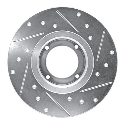 DFC 80 - 83 Subaru Brat Front Left Drilled & Slotted Silver Brake Rotor | dfc631 - 13030L - JDMuscleSPK922297