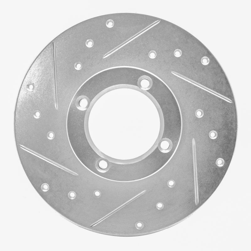 DFC 80 - 83 Subaru Brat Front Left Drilled & Slotted Silver Brake Rotor | dfc631 - 13030L - JDMuscleSPK922297