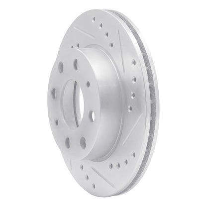DFC 82 - 83 Honda Accord Sedan Front Right Drilled & Slotted Silver Brake Rotor - OE Vane Design for Maximum Heat Dissipation | dfc631 - 59004R - JDMuscleSPK925203