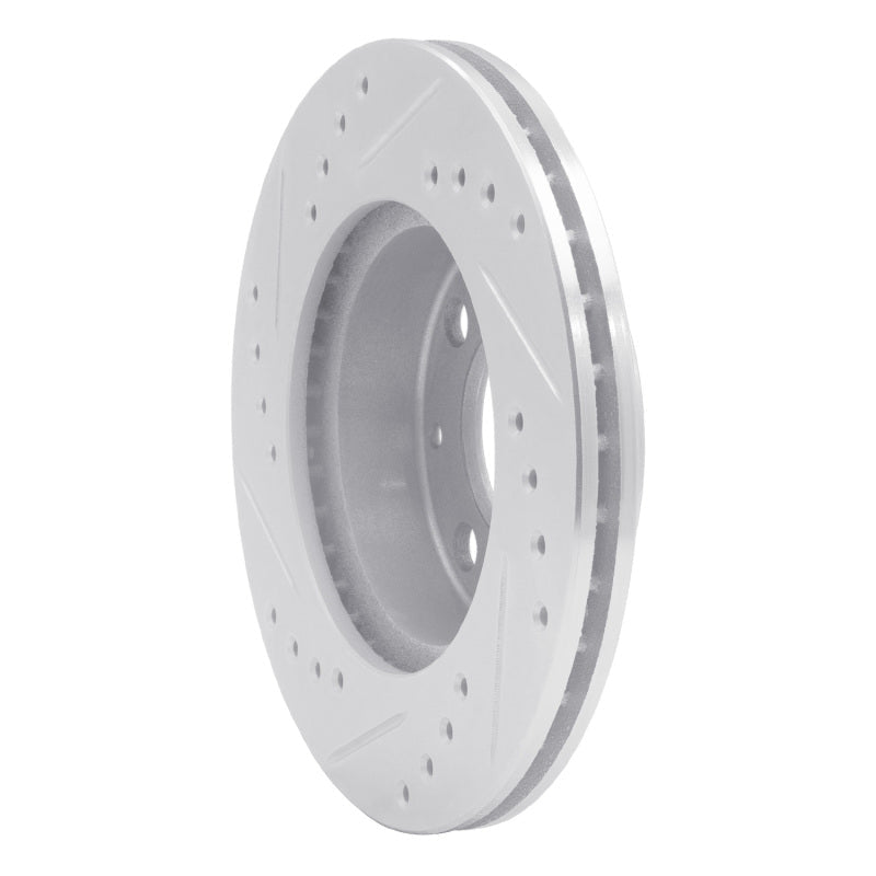 DFC 82 - 83 Honda Accord Sedan Front Right Drilled & Slotted Silver Brake Rotor - OE Vane Design for Maximum Heat Dissipation | dfc631 - 59004R - JDMuscleSPK925203