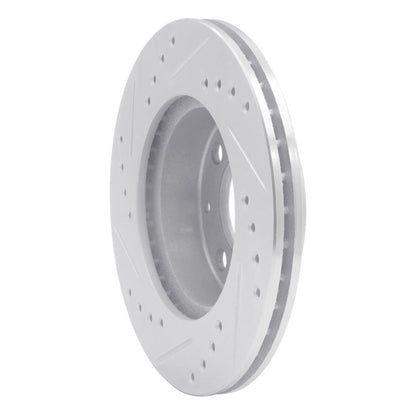 DFC 82 - 83 Honda Accord Sedan Front Right Drilled & Slotted Silver Brake Rotor - OE Vane Design for Maximum Heat Dissipation | dfc631 - 59004R - JDMuscleSPK925203