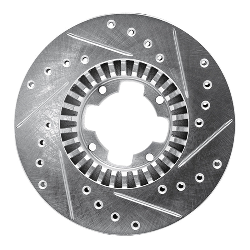 DFC 83 - 89 Subaru GL Front Left Drilled & Slotted Silver Brake Rotor | dfc631 - 13031L - JDMuscleSPK922299