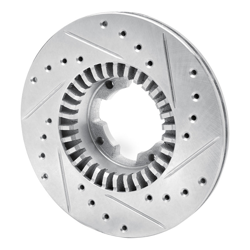 DFC 83 - 89 Subaru GL Front Left Drilled & Slotted Silver Brake Rotor | dfc631 - 13031L - JDMuscleSPK922299