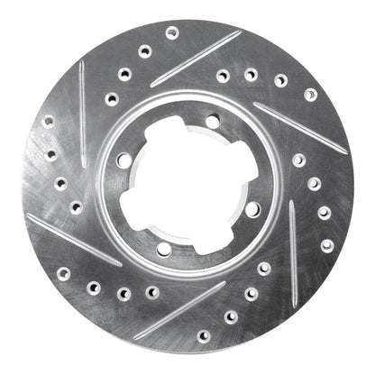 DFC 83 - 89 Subaru GL Front Left Drilled & Slotted Silver Brake Rotor | dfc631 - 13031L - JDMuscleSPK922299