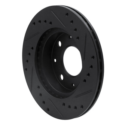 DFC 84 - 06 Honda CRX Front Left Drilled and Slotted Black Brake Rotor Part Number DFC633 - 59005L | dfc633 - 59005L - JDMuscleSPK928763