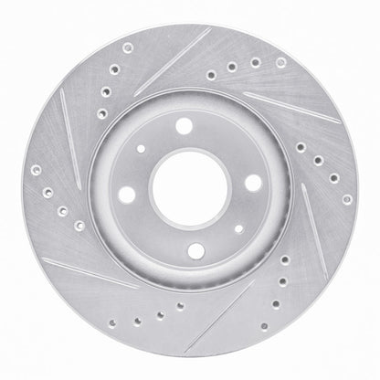DFC 84 - 87 Honda Prelude Rear Right Drilled & Slotted Silver Brake Rotor with Precision Cut Design | dfc631 - 59010R - JDMuscleSPK925215