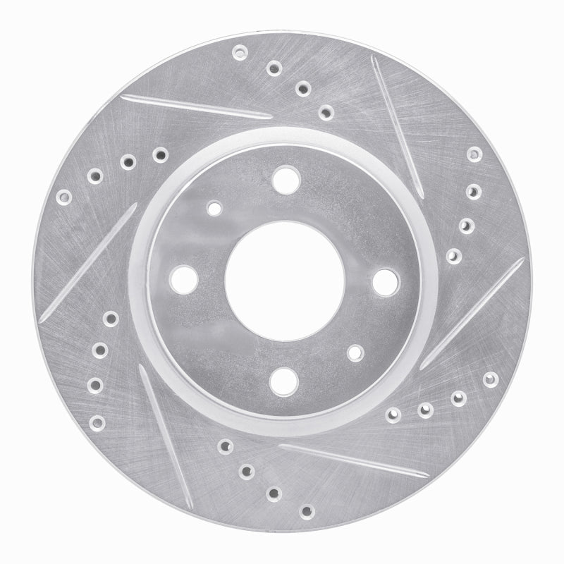 DFC 84 - 87 Honda Prelude Rear Right Drilled & Slotted Silver Brake Rotor with Precision Cut Design | dfc631 - 59010R - JDMuscleSPK925215