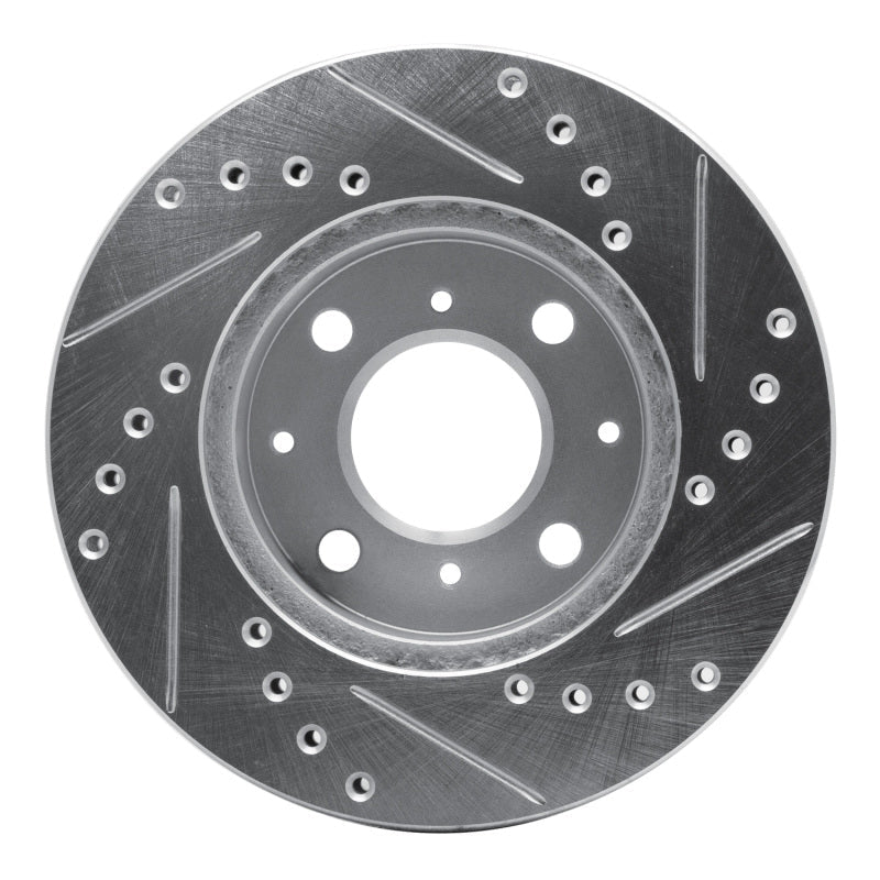 DFC 84 - 90 Honda Accord Hatchback Front Left Drilled & Slotted Silver Brake Rotor - Part Number DFC631 - 59011L | dfc631 - 59011L - JDMuscleSPK925216