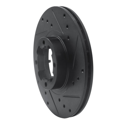 DFC 85 - 94 Subaru GL Front Right Drilled & Slotted Black Brake Rotor - Precise Performance and Vibration - Free Braking | dfc633 - 13000R - JDMuscleSPK927208