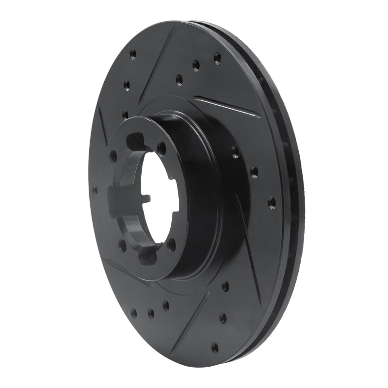 DFC 85 - 94 Subaru RX Front Left Drilled & Slotted Black Brake Rotor - Direct Replacement | dfc633 - 13000L - JDMuscleSPK927207